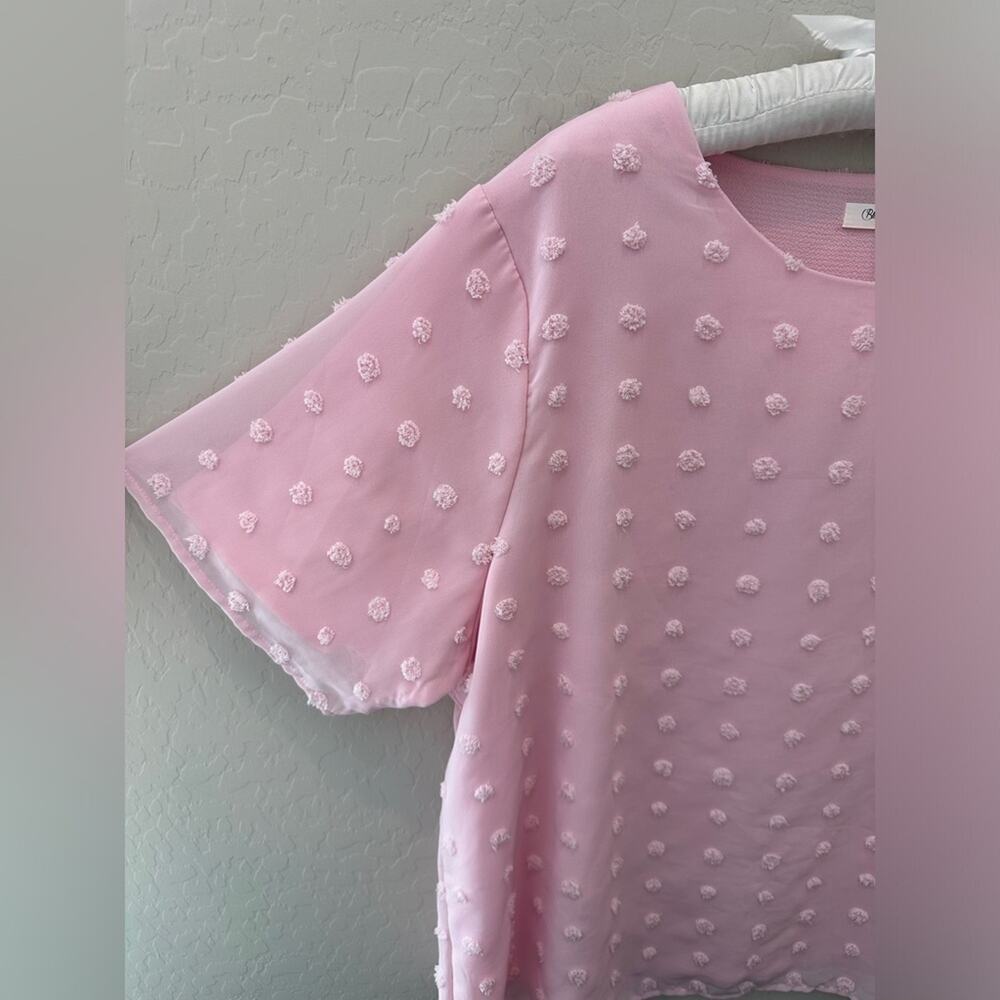 Pink Textured Blouse - Picture 3 of 7